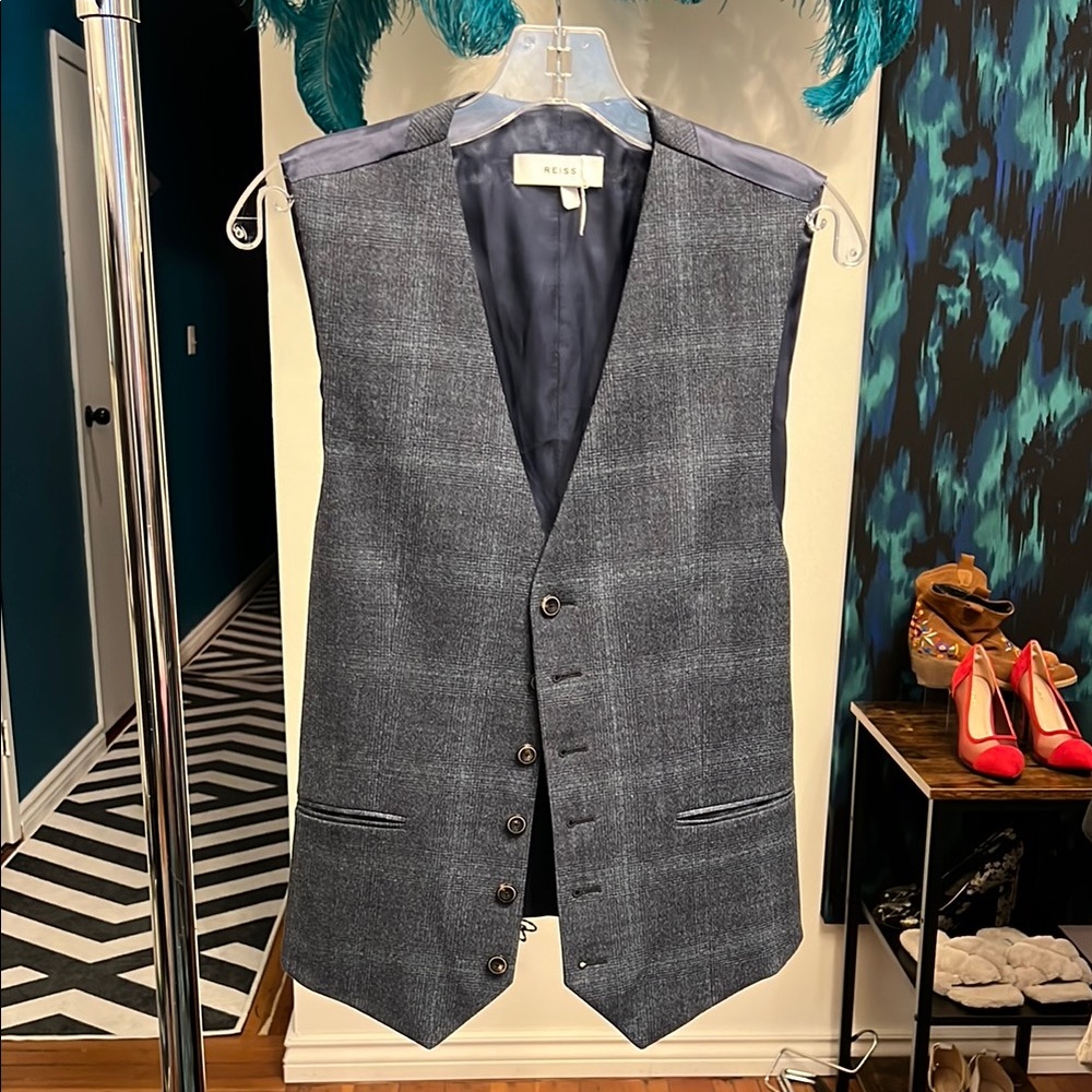 Men's Grey Vest by Reiss